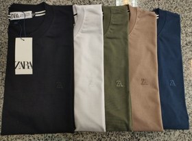 تصویر تیشرت نخ پنبه مردانه آستین کوتاه ZARA 