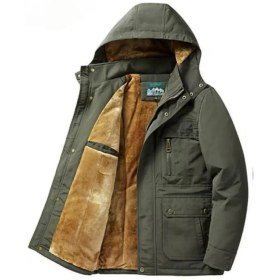 تصویر نیم اور زمستانه جیپ کد 6698 - سبزارتشی / XL 