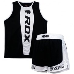تصویر ست تاپ و شلوارک ورزشی مردانه آر دی ایکس مدل بوکس boxing fiter 2025 - مشکی - XXL 