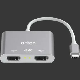 تصویر هاب 2 پورت Type-C to HDMI برند Onten 