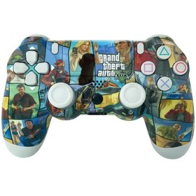 تصویر دسته بازی پلی استیشن 4 مدل DualShock4 طرح GTA 