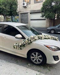 تصویر گل آرایی ماشین عروس کد ۰۲۱ 