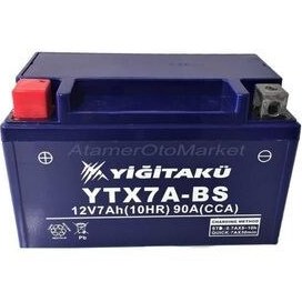 تصویر باطری 12V 7 Ah Amper Batterty Ytx7A باتری موتور سیکلت 2024 10 تولید Yiğit Akü Yiğit Akü 