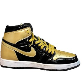 تصویر کتونی جردن 1 رترو های گلد بلک Jordan 1 OG NRG Gold Top 3 