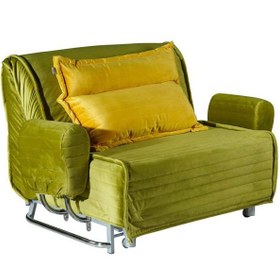 تصویر مبل تخت خواب شو یک نفره چشمه نور مدل MA-502/100-T طوسی 