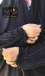 تصویر چادر عبا جواهر دوزی طرح آلاله | طراحی لوکس و شیک برای مجالس رسمی 