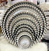 تصویر ست سینی استیل ۹ تایی ضد زنگ 