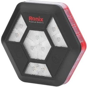 تصویر چراغ هشدار شارژی شش ضلعی مگنتی RH-4225 رونیکس Magnetic hexagonal cordless warning light RH-4225 ronix