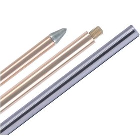 تصویر میله ارت گالوانیزه(GR-SC، GR-SS) Solid Copper & Stainless Steel Earth Rod (GR-SC, GR-SS)