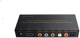 تصویر Universal Premium Quality HDMI to Component Video Converter with Stereo RCA L/R and Optical 5.1CH Surround Audio Outputs | Support 480i, 720P, 1080i and 1080P Video, Output PAL or NTSC | Model: H2CS 