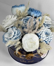 تصویر باکس شمع گل فلزی 