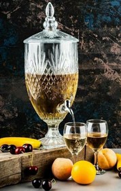 تصویر کلمن شیشه ای شربت خوری 5.5 لیتری 