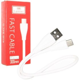 تصویر کابل تبدیل USB به microUSB ارلدام مدل EC-S010M طول 0.3 مترمشکی 