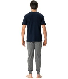 تصویر ست پیژامه فاق نرمال آستین کوتاه طرح دار مردانه | یو اس پولو U.S. Polo Assn. USP18788 