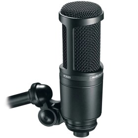 تصویر میکروفن کارکرده Audio Technica AT2020 