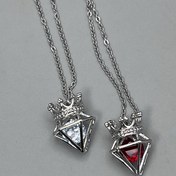 تصویر گردنبند زنانه پینترسی طرح تاج و الماس 