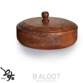 تصویر قندان چوبی گرد قطر 18 کد 4435 