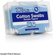 تصویر گوش پاک کن دینا مدل Cotton Swabs دوازده بسته 200 عددی 