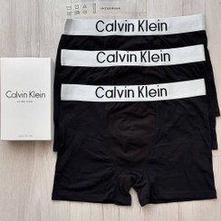 تصویر شورت مردانه کلوین‌کلین پاچه‌دار نخ ترک پک 3 عددی Calvin Klein men's shorts with Turkpack thread, 3 pieces