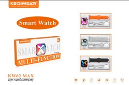 تصویر ساعت هوشمند KW62 MAX ۴۶ میلی‌متری با بند سیلیکونی 