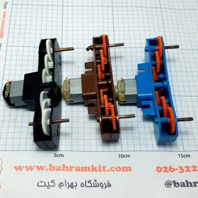 تصویر موتور گیربکس پلاستیکی دو محور 