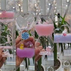 تصویر ساعت شنی قلبی طرح LOVE 