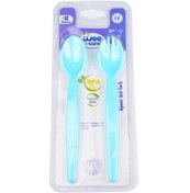 تصویر قاشق و چنگال ساده کودک مدل U201 وی کر Wee Care U201 Spoon And Fork