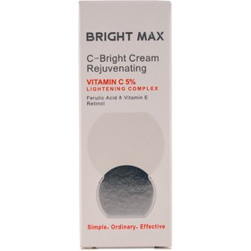 تصویر کرم جوان کننده پوست حاوی ویتامین C برایت مکس حجم 30 میلی لیتر Bright Max C Cream Rejuvenating 30 ml