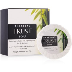 تصویر صابون ذغال بامبو و نارگیل تراست Trust Bamboo and coconut charcoal soap