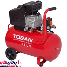 تصویر کمپرسور باد 50 لیتری توسن مدل 7050AC-PLUS Tosan 50 liter air compressor model 7050AC-PLUS