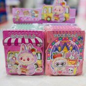 تصویر دفترچه یادداشت و استیکر کرومی و لبوبو 