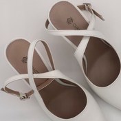 تصویر کفش پاشنه دار پشت باز چرمی زنانه لومادو 