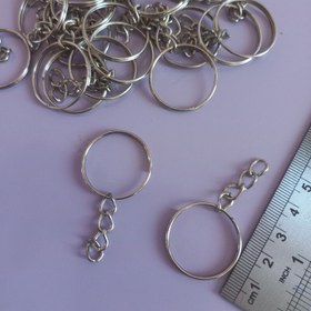 تصویر حلقه جا کلیدی ساده قطر ۳ سانت بسته ۵۰ عددی 