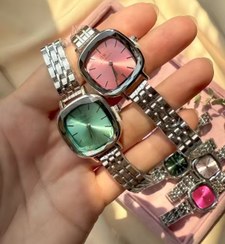 تصویر ساعت مچی زنانه DW صفحه مربعی 