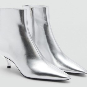 تصویر بوت مانگو با ظاهر فلزی و بینی تیز - MANGO - اورجینال- 884979677 