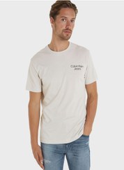 تصویر تی‌شرت گردن گرد لوگو برند calvin klein jeans Logo Crew Neck T-Shirt