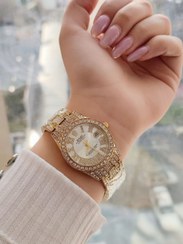 تصویر ساعت زنانه رولکس فول نگین 