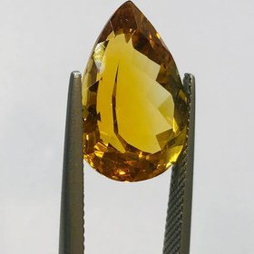 تصویر نگین سیترین طلایی اصل سایز 19*13 
