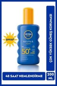 تصویر NIVEA کرم ضد آفتاب SPF50 200 میلی لیتر اسپری، حفاظت بسیار بالا از نور خورشید و مرطوب کننده 48 ساعته 
