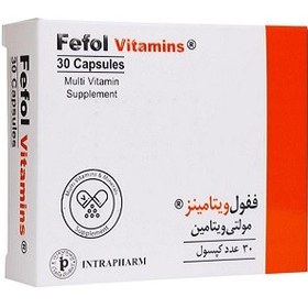 تصویر کپسول اینترافارم ففول ویتامینز 30 عدد Intrapharm Fefol Vitamins Capsule 30 Caps