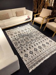 تصویر فرش ماشینی کاشان طرح مراکشی کرم کد e226 - ۱.۵*۱ 