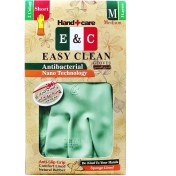 تصویر دستکش آشپزخانه " ساق کوتاه " ایزی کلین - ( 2 رنگ ، 3 لایه، لاتکس طبیعی ) آج دار با لبه قیطانی با آستر کتان 