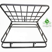 تصویر کفی تخت خواب دو نفره جکدار تمام کلاف 