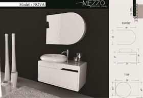 تصویر روشویی کابینت دار مزو MEZZO مدل Nova ا ابعاد 70cm x 42cm ابعاد 70cm x 42cm