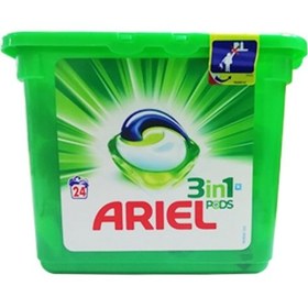 تصویر کپسول ژله ای ماشین لباسشویی آریل مخصوص لباس رنگی 24 عددی Ariel آریل