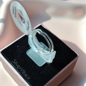 تصویر انگشتر نقره زنانه عیار 925 | طرح قلب دوتایی | برند Iam 