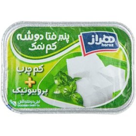 تصویر بسته 3 عددی پنیر سفید فتا دوشه کم نمک پروبیوتیک کم چرب هراز 300 گرمی -