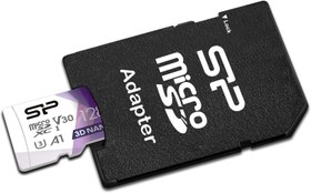 تصویر کارت حافظه MicroSDXC سیلیکون پاور مدل Superior Pro کلاس 10 استاندارد UHS-I U3 V30 A1 سرعت 100 مگابایت بر ثانیه ظرفیت 128 گیگابایت SiliconPower MicroSDXC Superior Pro Class 10 UHS-I U3 V30 A1 Speed 100MB/s 128GB Memory Card