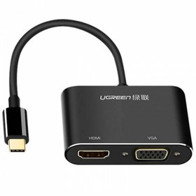 تصویر تبدیل USB-C به HDMI + VGA یوگرین Ugreen CM162 50505 ا Ugreen Converter USB-C to HDMI + VGA CM162-50505 Ugreen Converter USB-C to HDMI + VGA CM162-50505