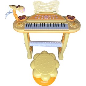 تصویر پیانو اسباب‌بازی ۳۷ کلیده میکروفن‌دار کد 8868B 
